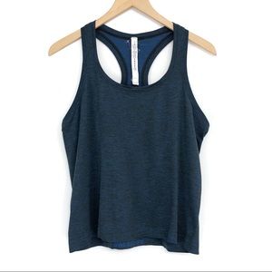 LULULEMON Crop Swiftly Tank Navy 10